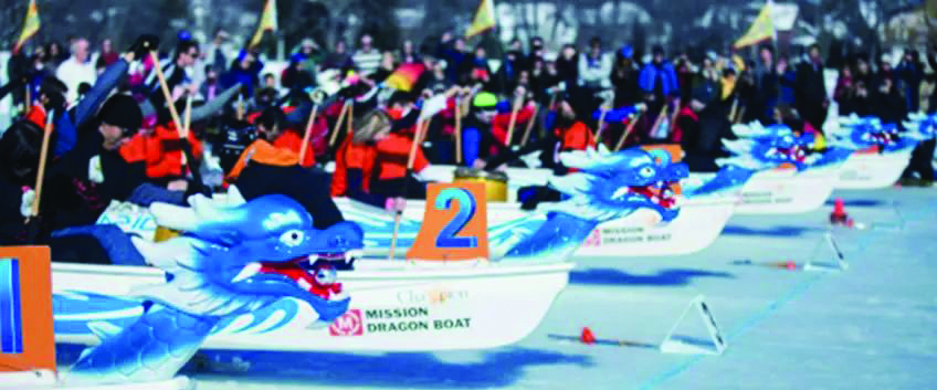 第三届渥太华冰上龙舟赛拉开序幕 ——六支华裔青少年队报名参赛