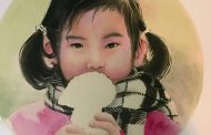 2020年岁末瑞荣中国人物画作品欣赏《我的女儿，和她的儿子》